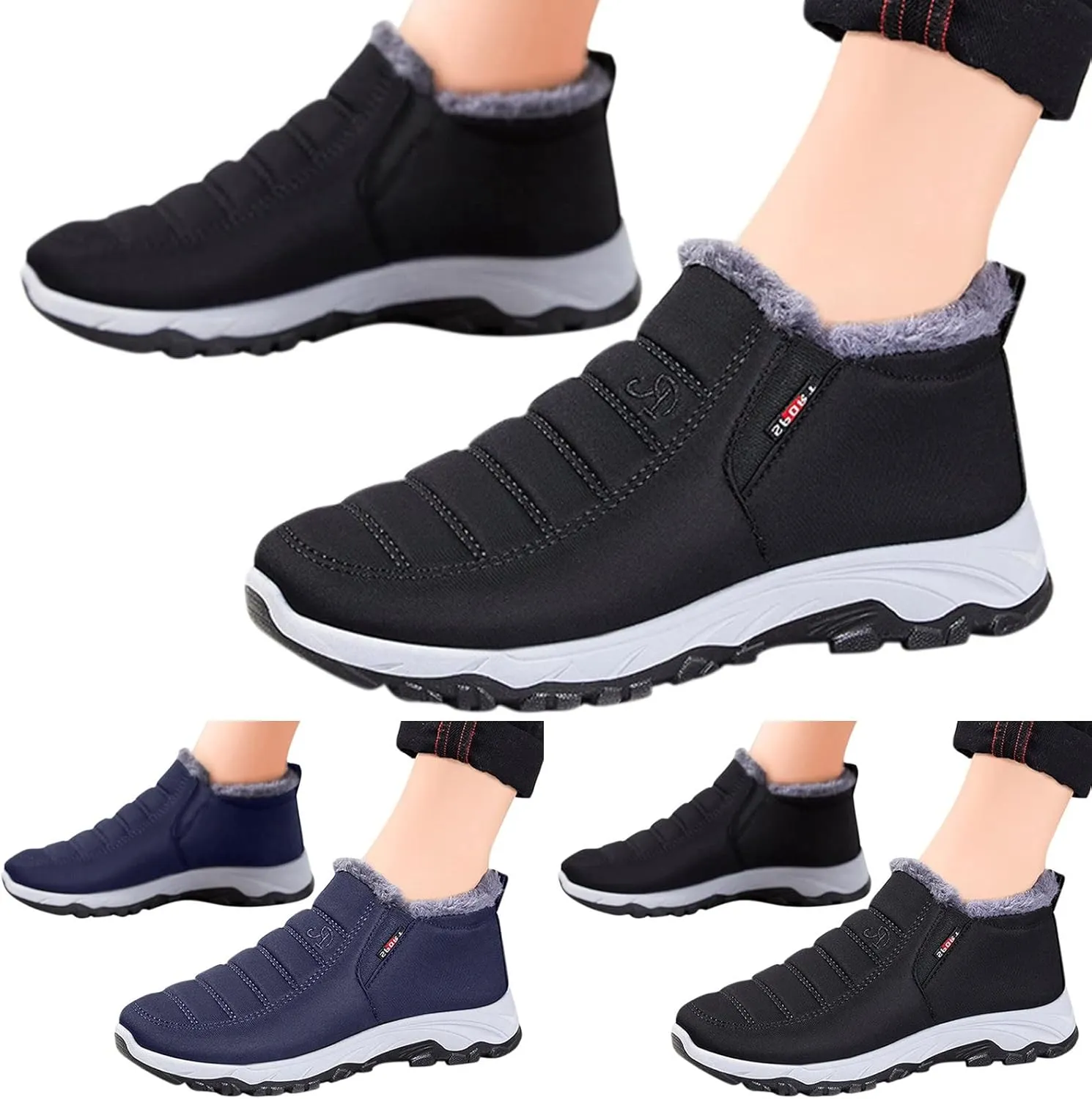 Womens Snow Boots Waterproof Slip Resistant Outdoor Winter Shoes Popular Womens Winter Boots 2023 Waterproof Snow Boots Womens 11w Snowshoeing Boots Women Botas De FrO Para Mujer Elegantes