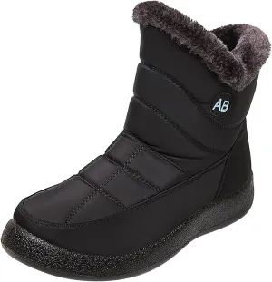 Womens Snow BootsWinter Boots for Women Waterproof Cloth Womens Winter Warm Boots Round Toe Thick Bottom Winter Boots