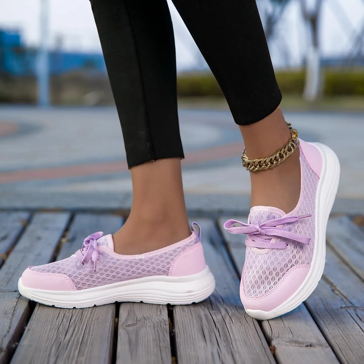 Women's Soft Sole Mesh Comfort Orthopedic Shoes, Mesh Slip on Soft Shoes for Women Comfortable, Comfortable Arch Support Walking
