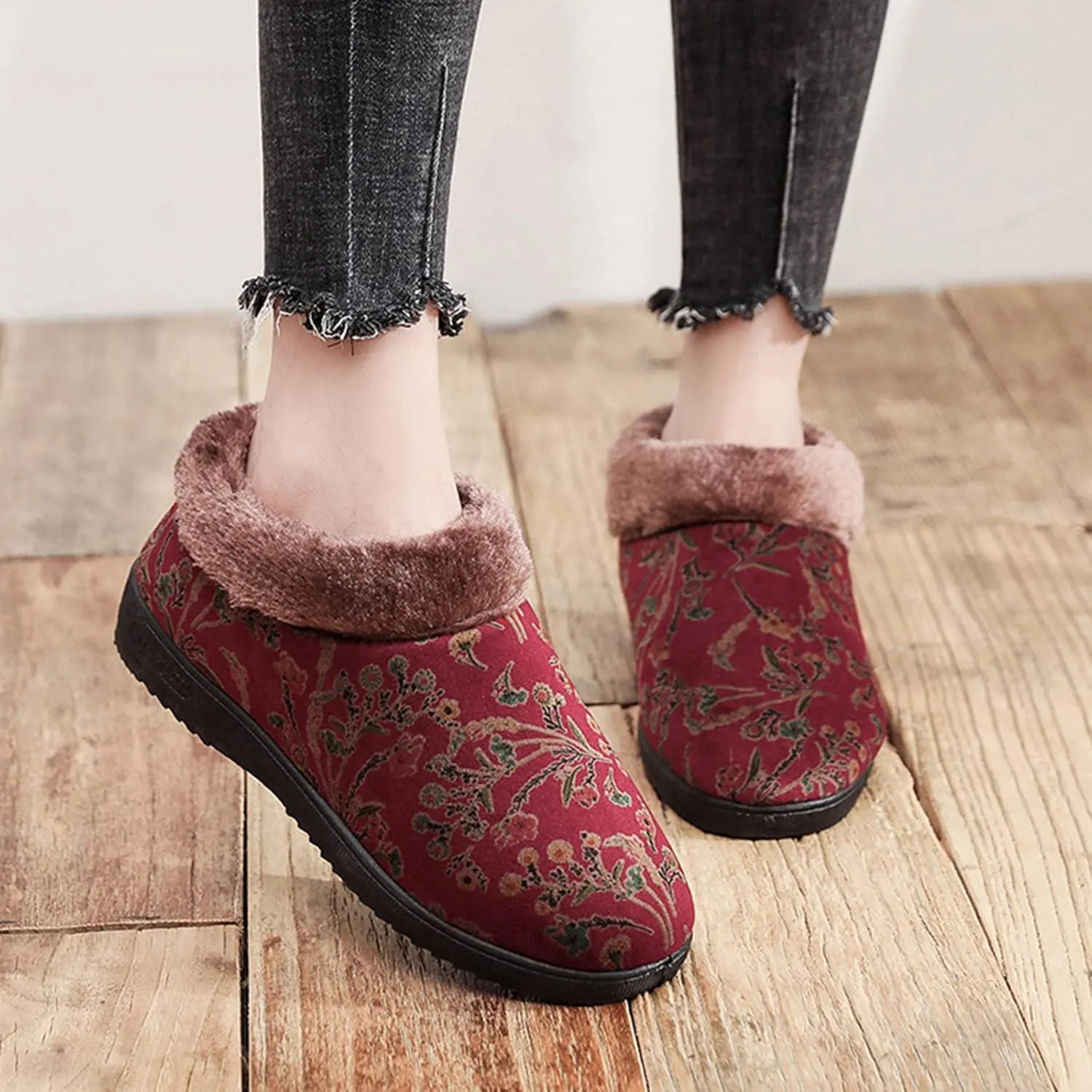 Womens Tall Snow Boots Waterproof Insulated Womens Winter Boots Ankle Wide Width Waterproof Winter Boots Women Fur 8.5 9 Womens Winter Boots Botas Largas De Invierno Para Mujer Con TacN