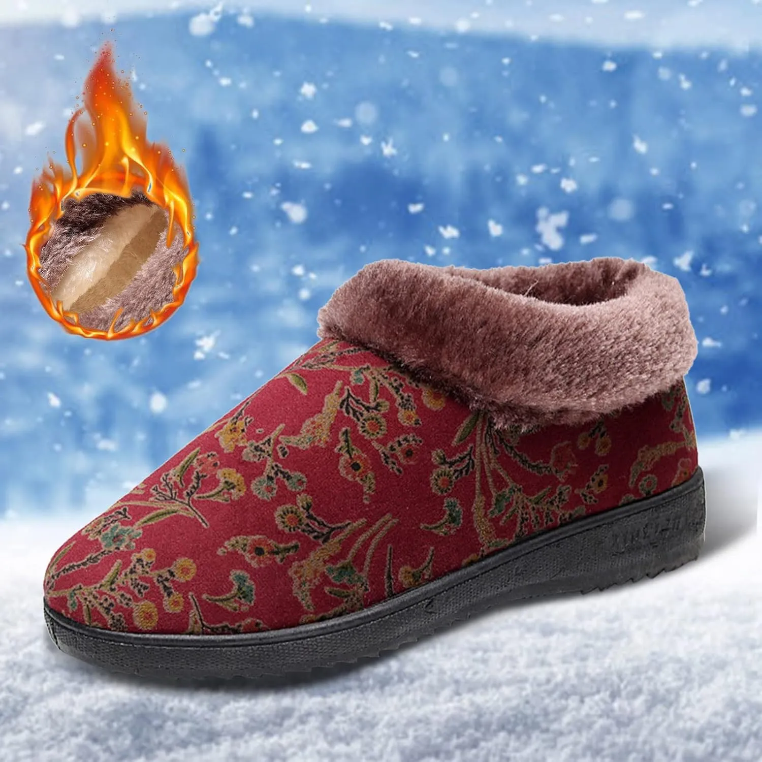Womens Tall Snow Boots Waterproof Insulated Womens Winter Boots Ankle Wide Width Waterproof Winter Boots Women Fur 8.5 9 Womens Winter Boots Botas Largas De Invierno Para Mujer Con TacN