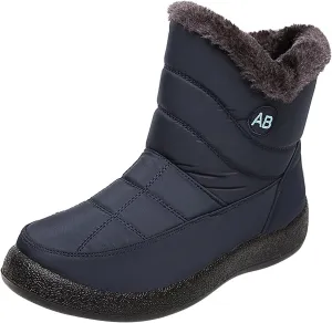 Womens Waterproof Winter Boots Wide Snow Boots Women Size 9 Winter Shoes for Women Waterproof Snow Womens Ankle Boots Low Heel Waterproof Womens Winter Hiking Boots Ankle Sale Clearance
