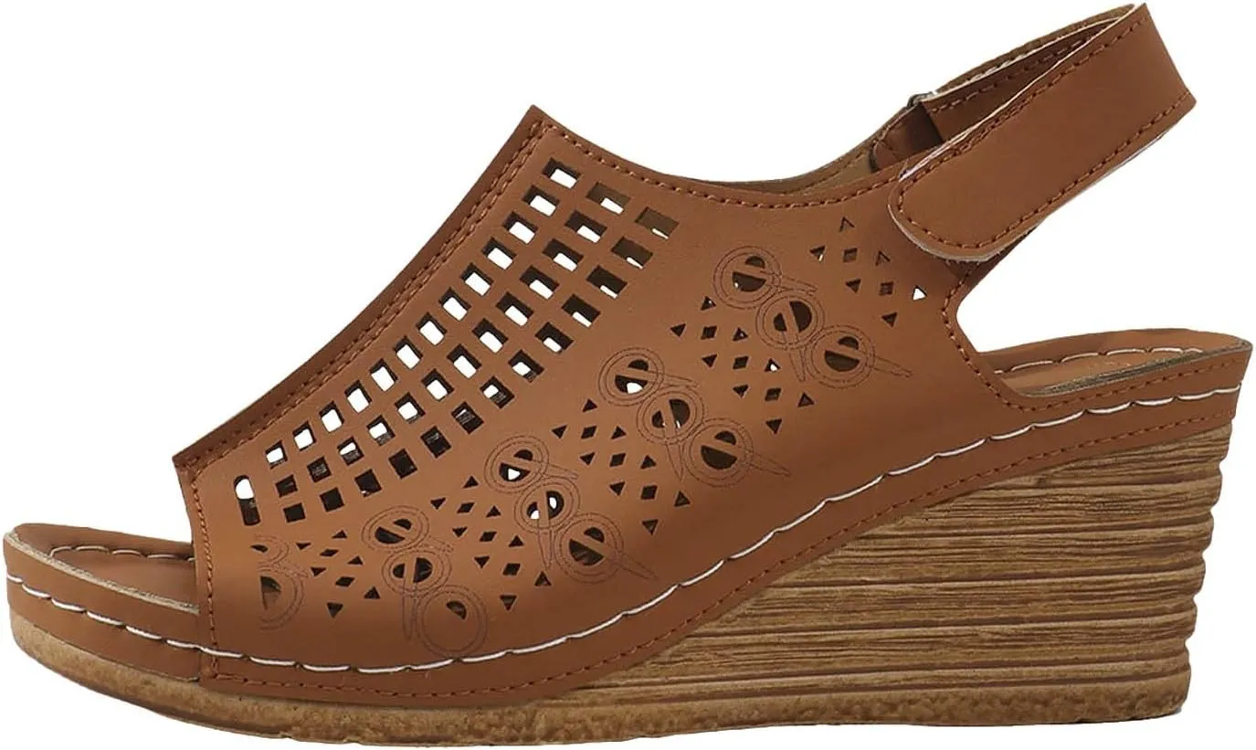 Womens Wedge Sandals Sandals for Women Wedge Shoes Summer Low Wedges Womens Comfortable Open Toe Sandal