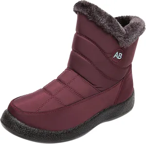 Womens Winter Boots Snow Boots for Women Waterproof Cloth Womens Winter Warm Boots Round Toe Rubber Sole Comfortable