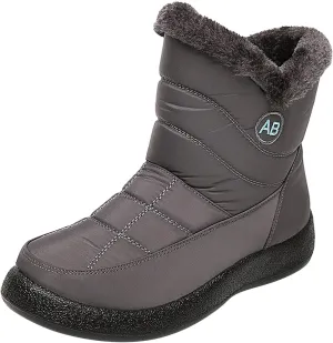 Womens Winter Boots Snow Boots for Women Waterproof Cloth Womens Winter Warm Boots Round Toe Rubber Sole Comfortable