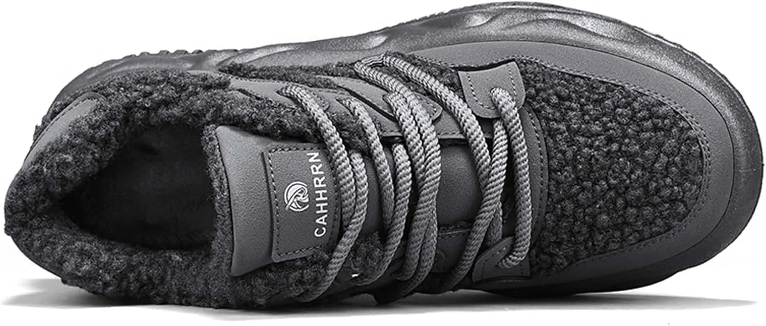 Womens Winter Snow Boots Warm Fur Lined Anti-Slip Outdoor Ankle Booties Walking Shoes Non-Slip Trekking Shoes