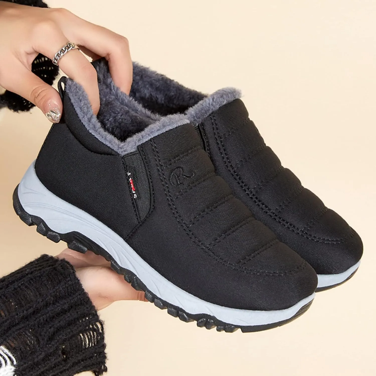 Womens Winter Snow Boots Waterproof Fuzzy Boots Warm Sneaker Boots Lightweight Hiking Boot Womens Winter Shoes