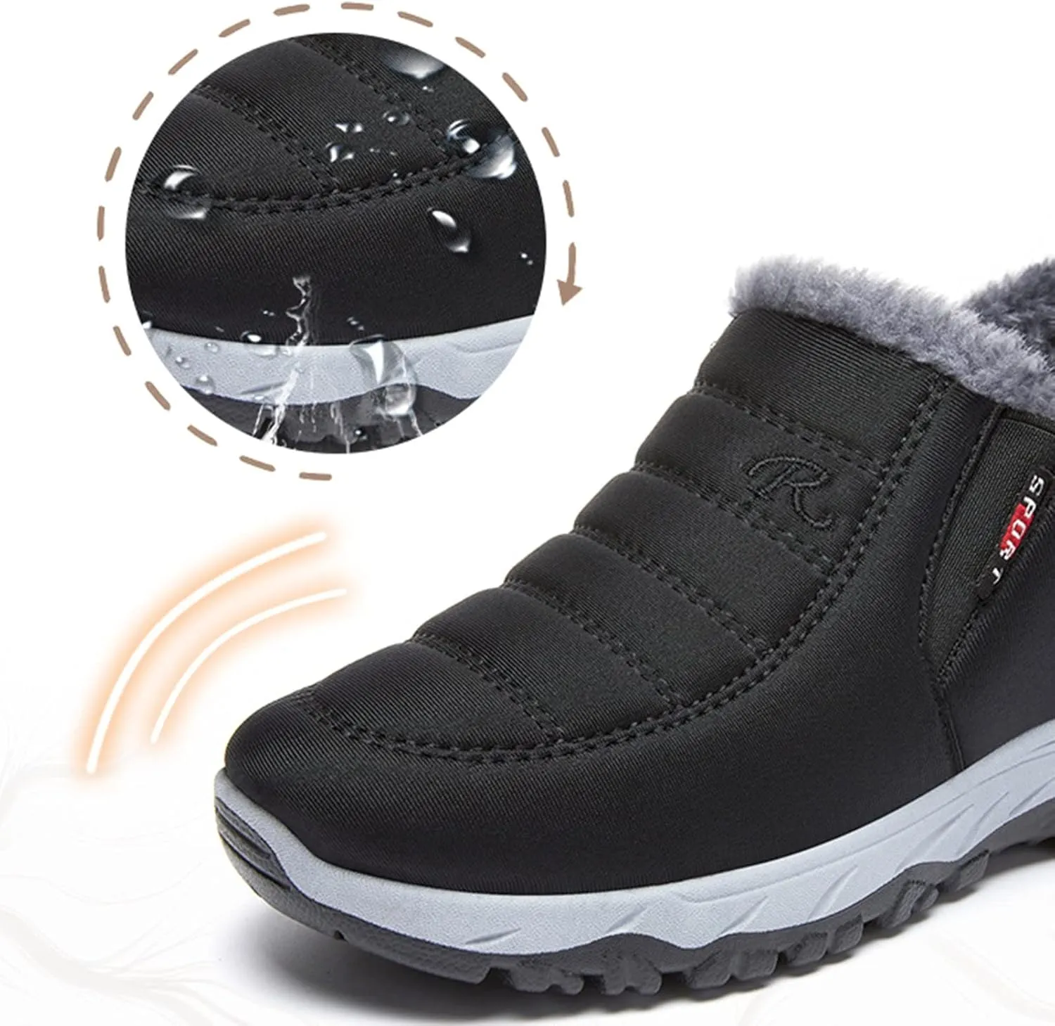 Womens Winter Snow Boots Waterproof Fuzzy Boots Warm Sneaker Boots Lightweight Hiking Boot Womens Winter Shoes