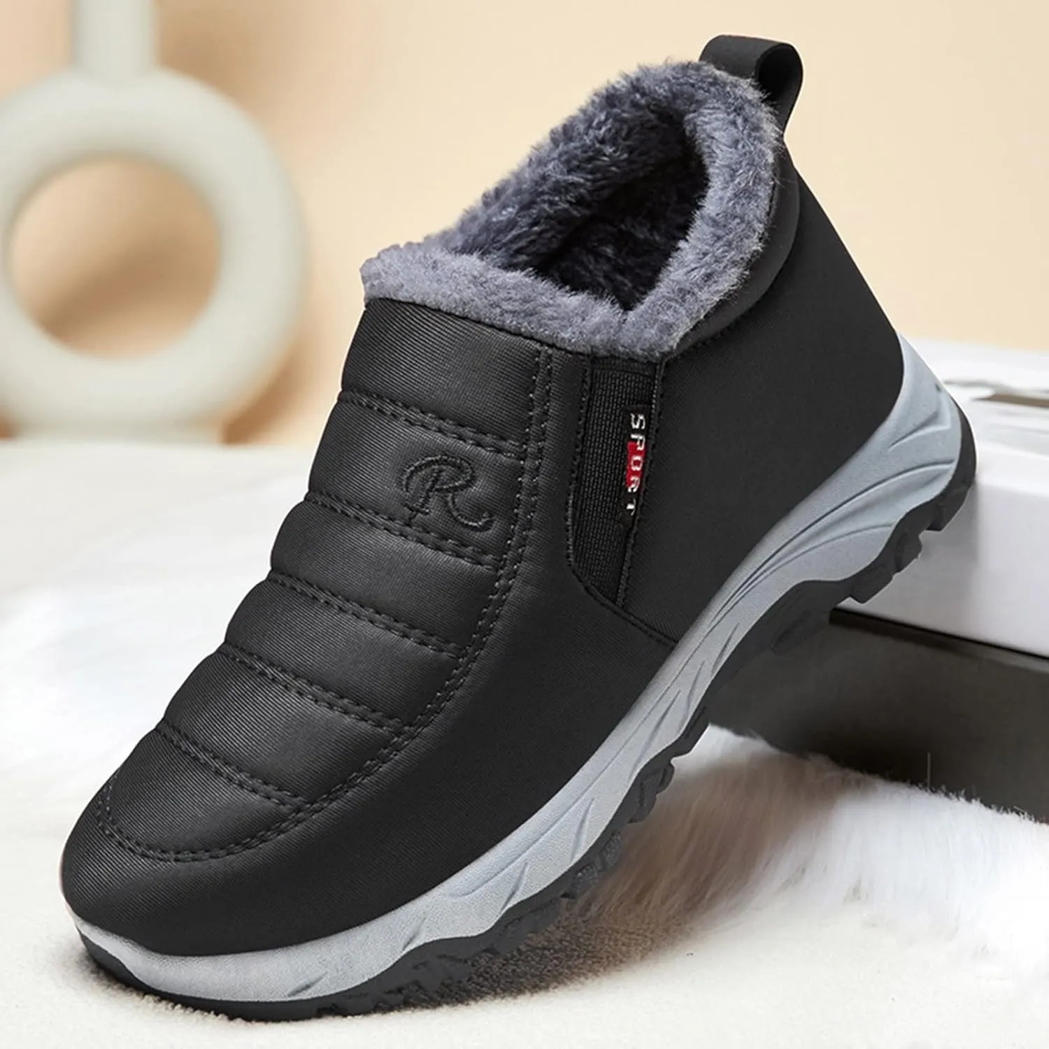 Womens Winter Snow Boots Waterproof Fuzzy Boots Warm Sneaker Boots Lightweight Hiking Boot Womens Winter Shoes
