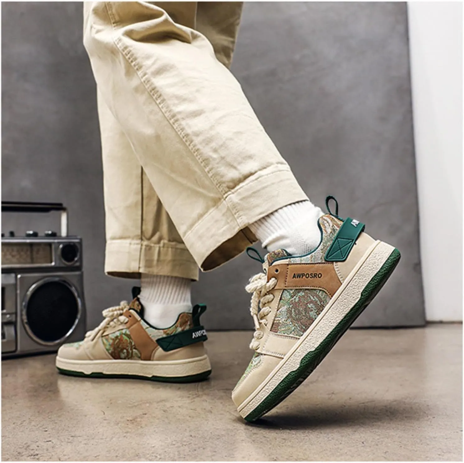 Y2K Retro Sneakers Premium Synthetic PU Leather Skate Shoes for Women Daily Wear with Unique Glow-in-The-Dark Design