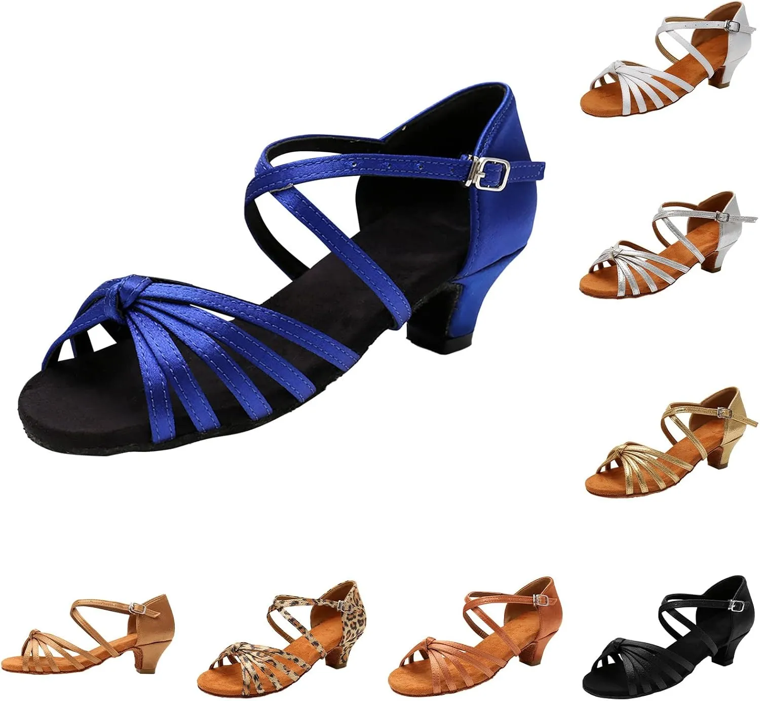 ZSpzx Summer Sandals For Women 2025,Strappy Heels Dressy Open Toe Adjustable Ankle Strap Comfortable Chunky Low Block Heeled Womens Slides Slippers Slip on Casual Sexy Beach Shoes for Daily Wear