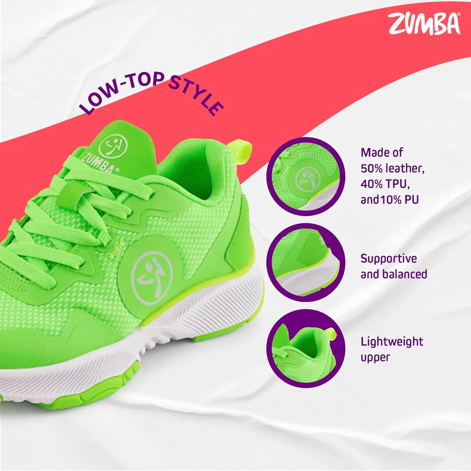 ZUMBA Womens Train Dance Cardio Sneakers