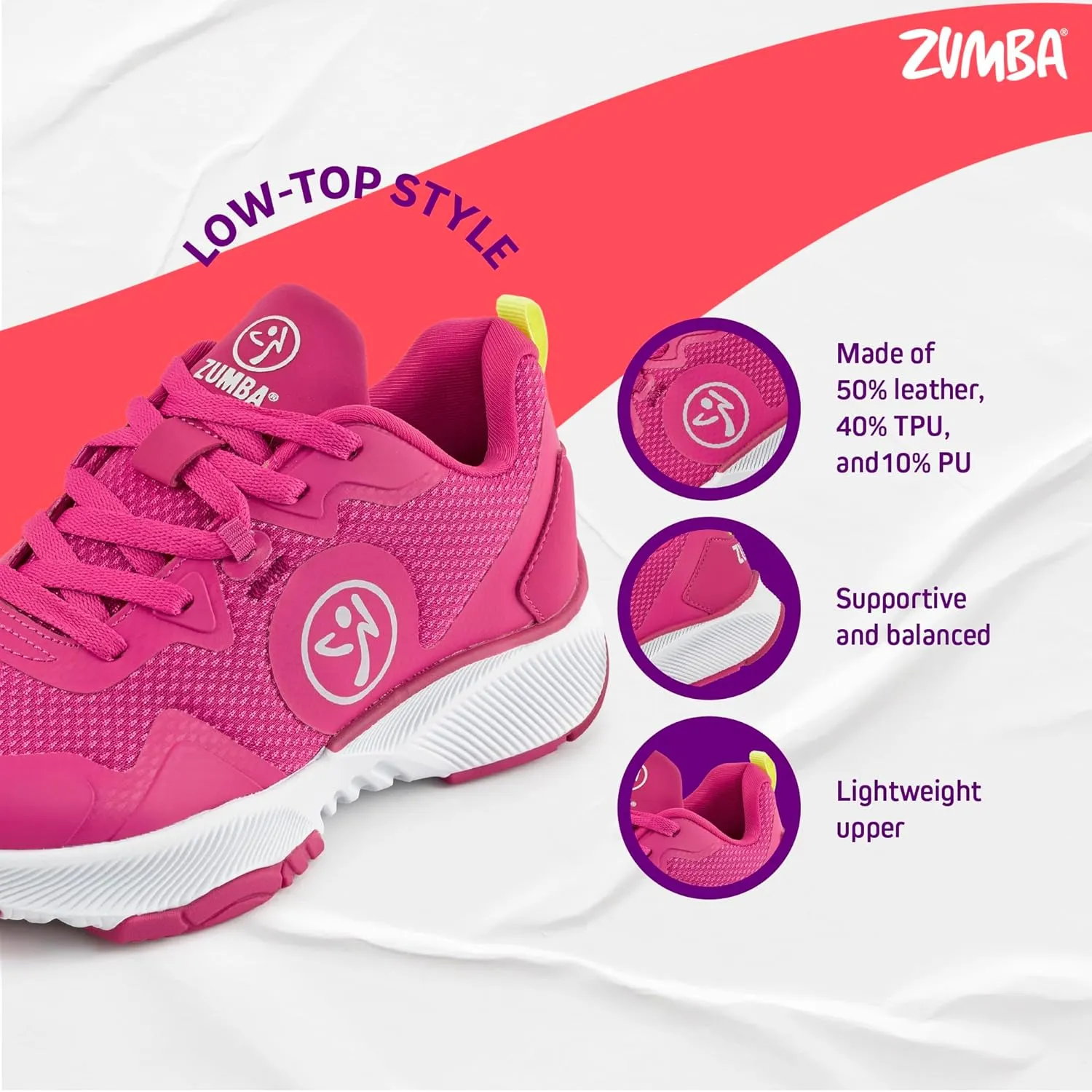 ZUMBA Womens Train Dance Cardio Sneakers